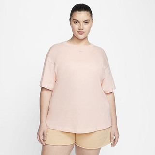 Top Nike Sportswear Essential Maneca Scurta (Plus Size) Dama Albastru Deschis Corai Albi | LAEC-9621